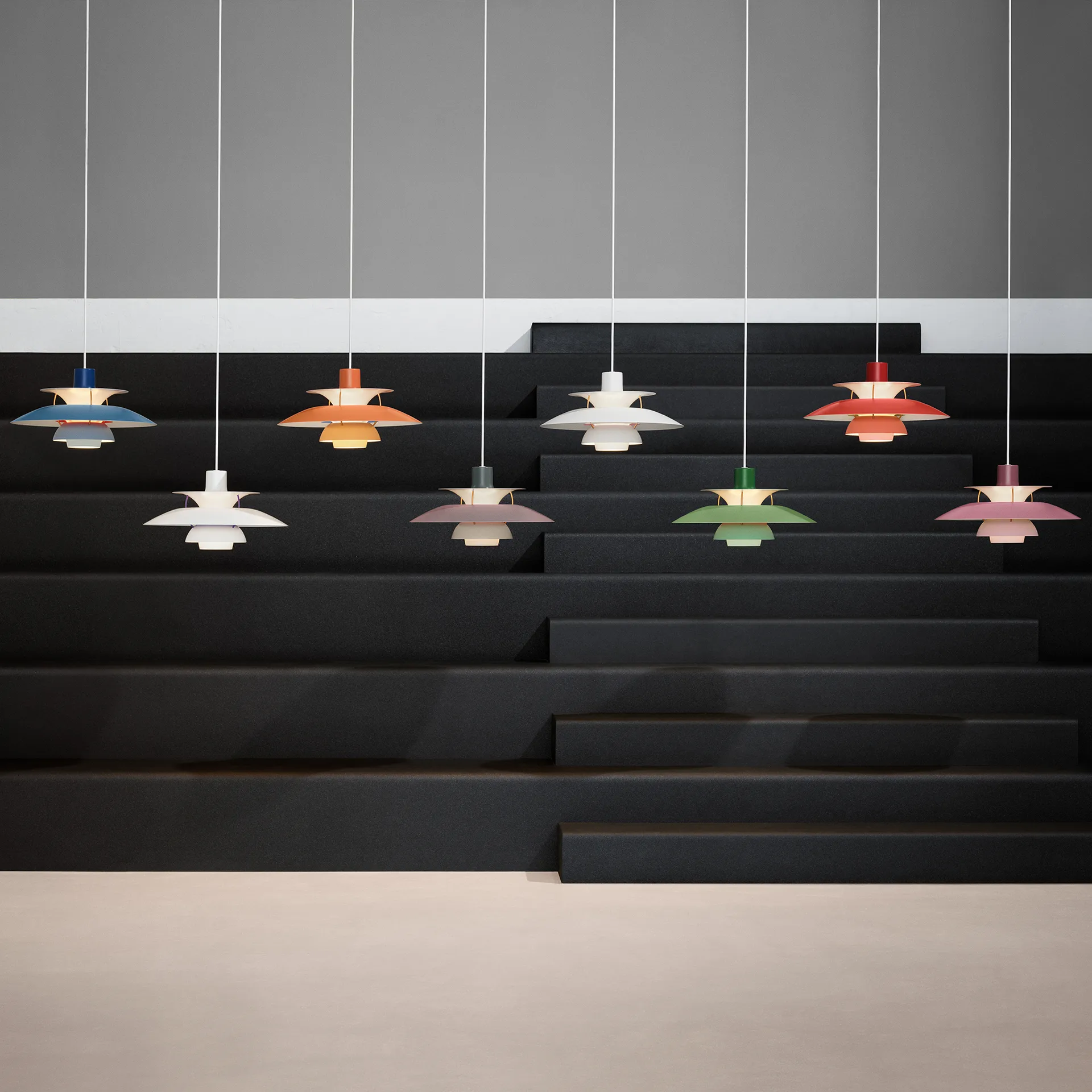 PH 5 hanglamp, Ø500, Rood Louis Poulsen