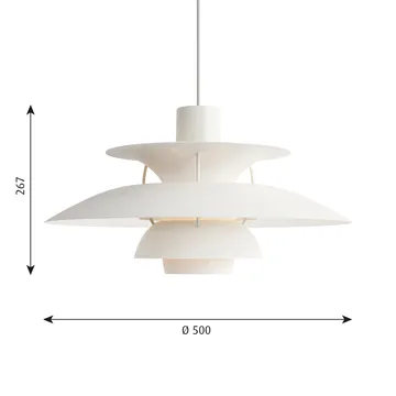 PH 5 hanglamp - Ø500, Wit - Louis Poulsen