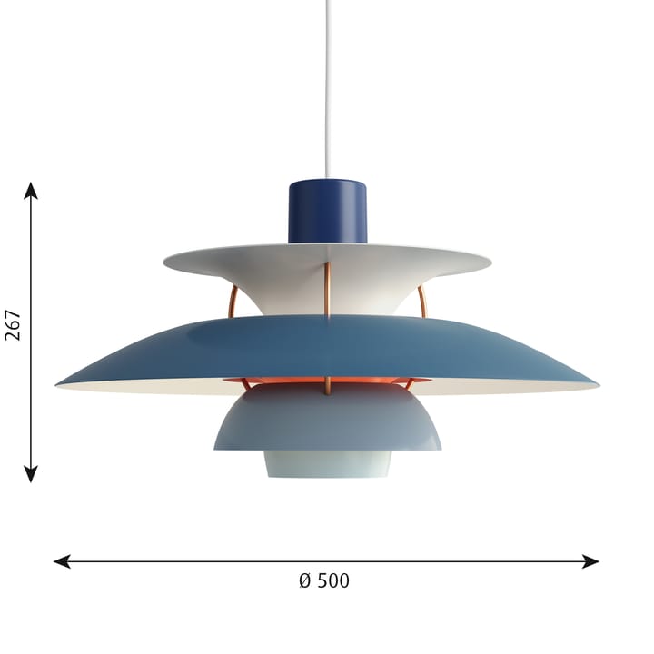 PH 5 hanglamp, Blauw Louis Poulsen