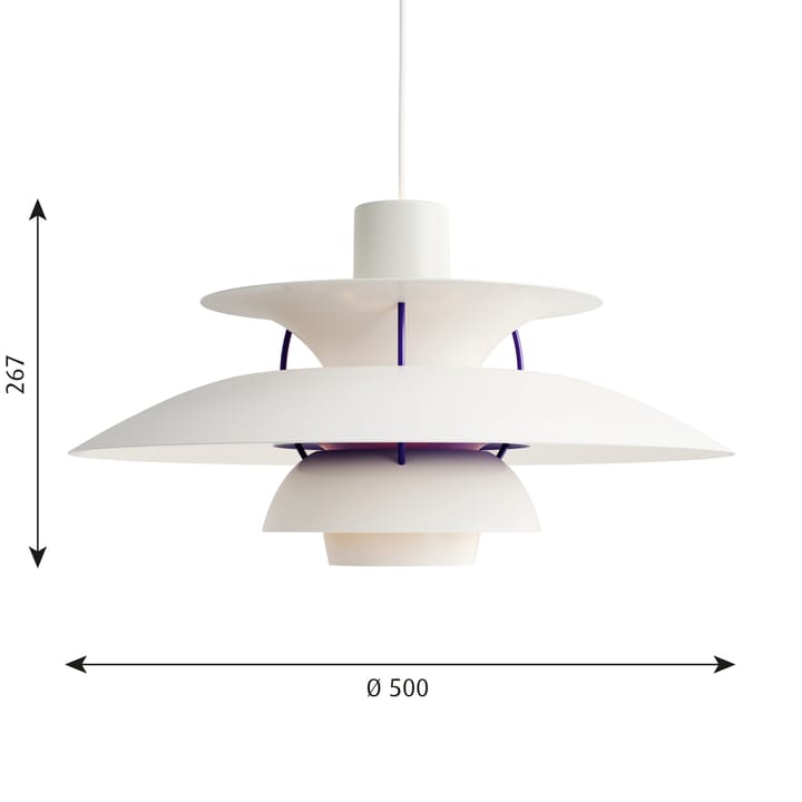 PH 5 hanglamp, Klassiek wit Louis Poulsen
