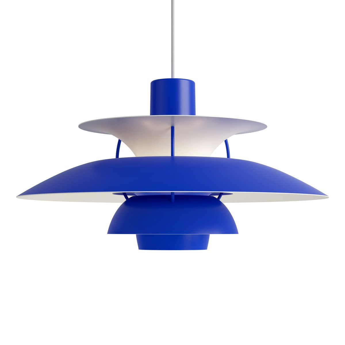 Louis Poulsen PH 5 hanglamp monochroom Blauw