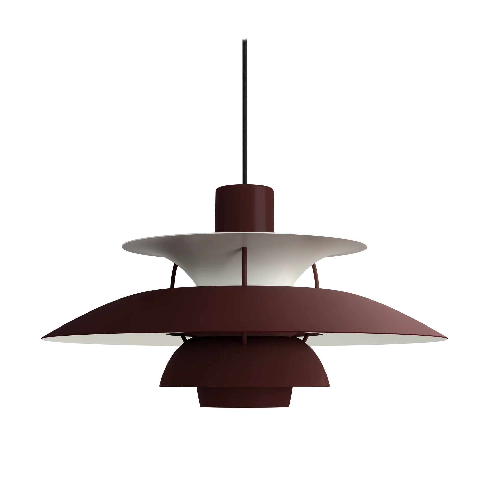 PH 5 hanglamp monochroom, Burgundy Louis Poulsen