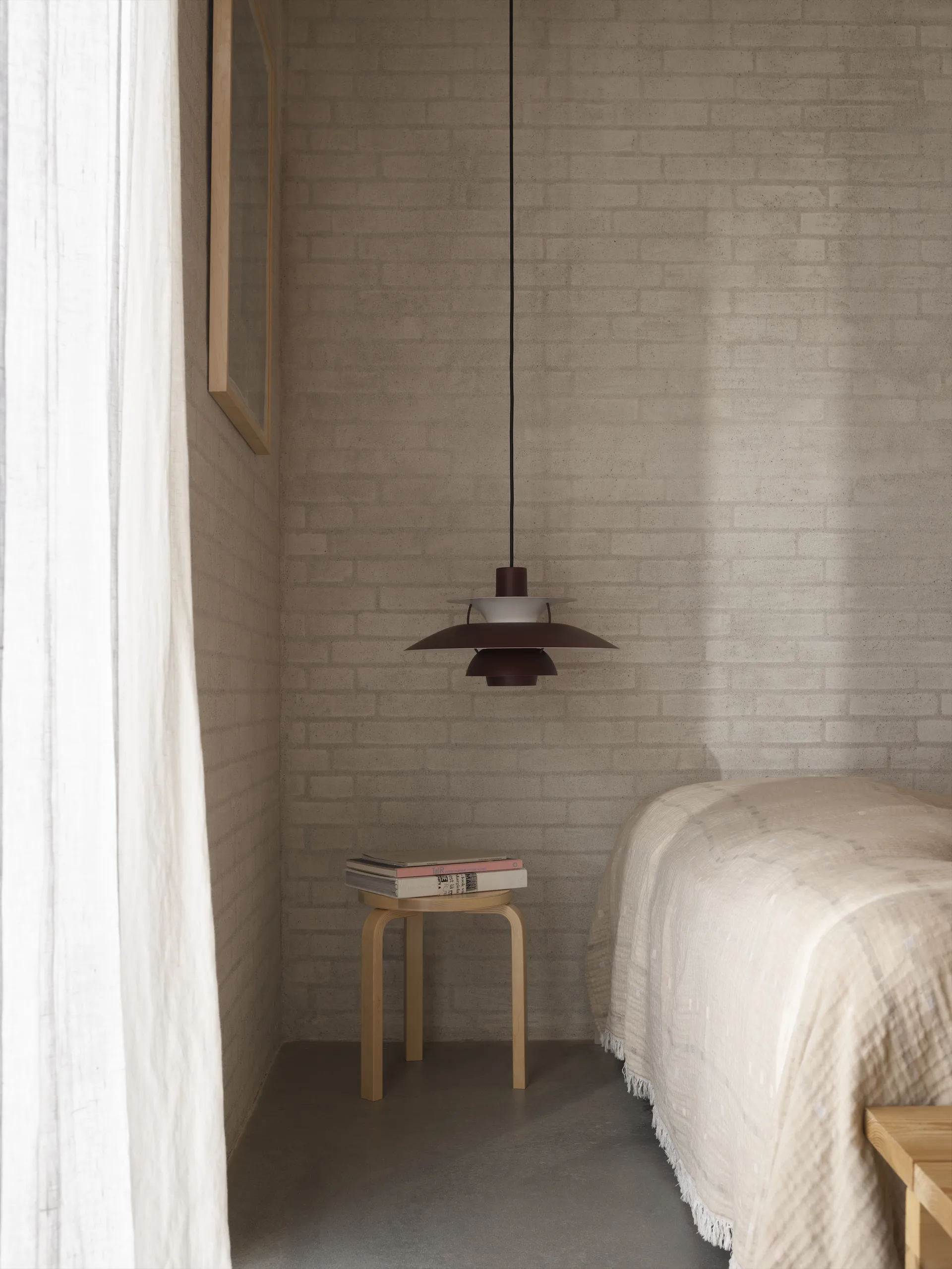 PH 5 hanglamp monochroom, Burgundy Louis Poulsen