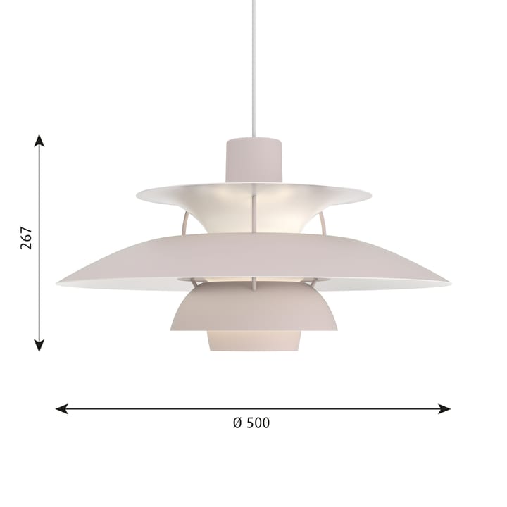 PH 5 hanglamp monochroom, Oestergrijs Louis Poulsen