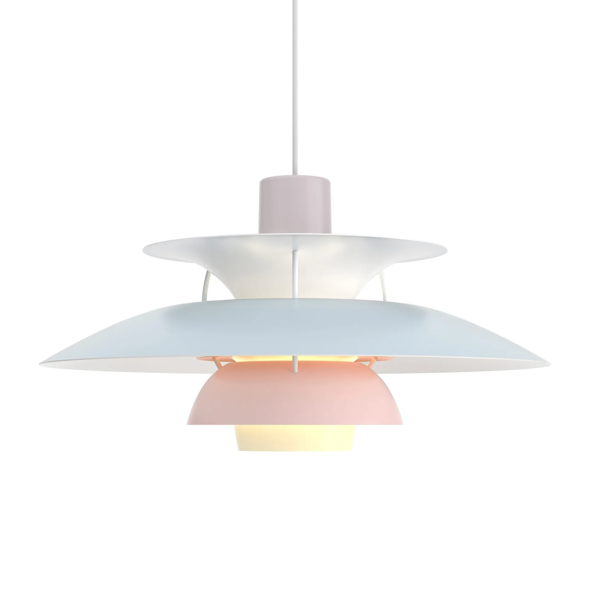 PH 5 hanglamp, Pastel-oestergrijs-blauw-roze Louis Poulsen