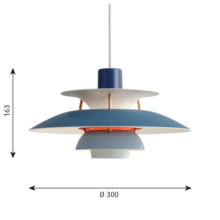 PH 5 MINI hanglamp, Blauw Louis Poulsen