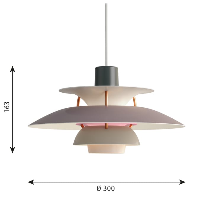 PH 5 MINI hanglamp, Grijs Louis Poulsen