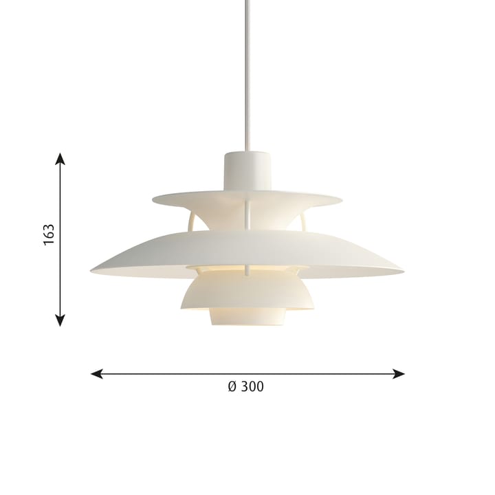 PH 5 MINI hanglamp monochroom, Wit Louis Poulsen