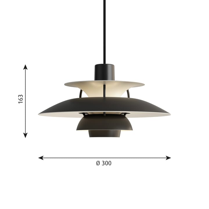 PH 5 MINI hanglamp monochroom, Zwart Louis Poulsen