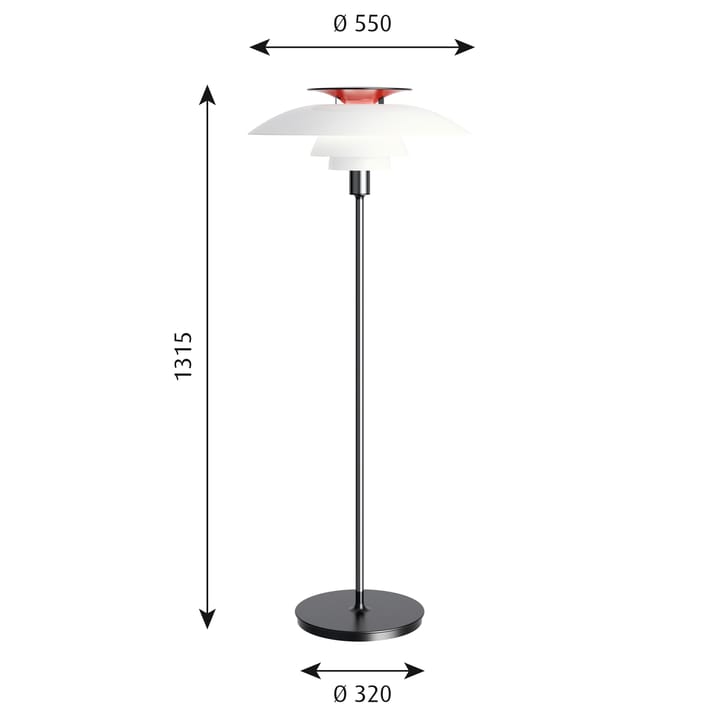 PH 80 vloerlamp, Wit Louis Poulsen