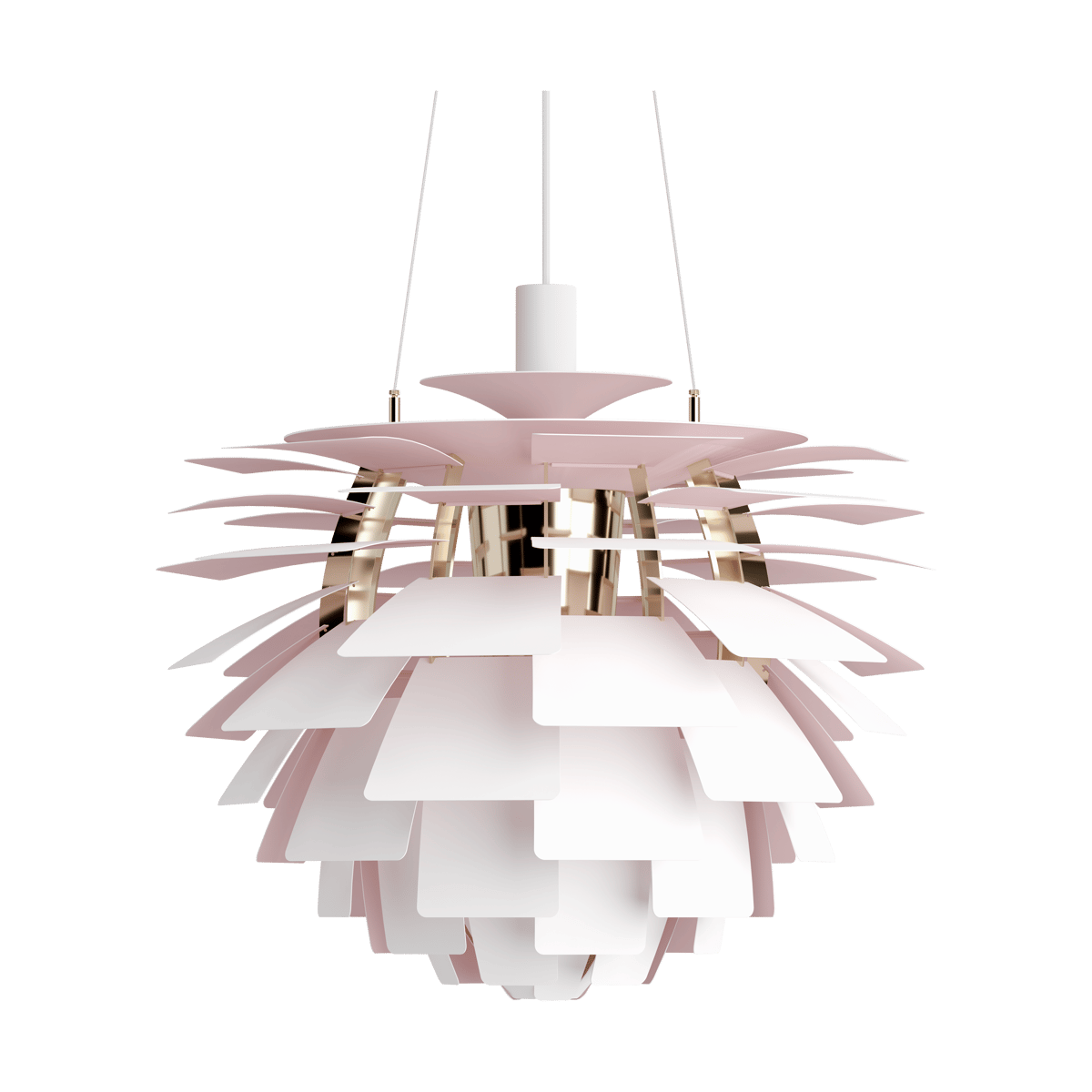 Louis Poulsen PH Artichoke Anniversary edition hanglamp Matte white-pale rose Ø60 cm