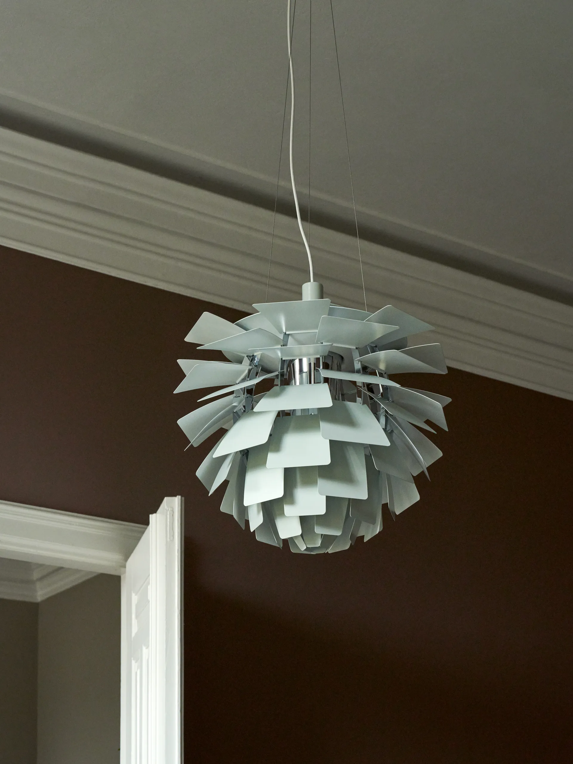 PH Artichoke hanglamp Ø48 cm, Dusty green-high lustre chrome plated Louis Poulsen