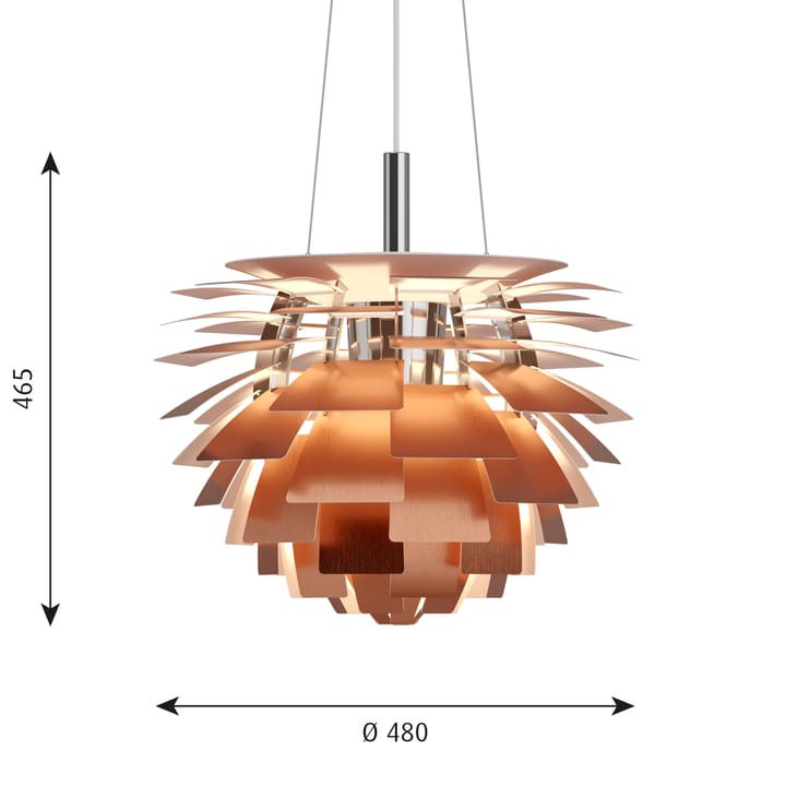 PH Artichoke hanglamp Ø48 cm, Koper Louis Poulsen