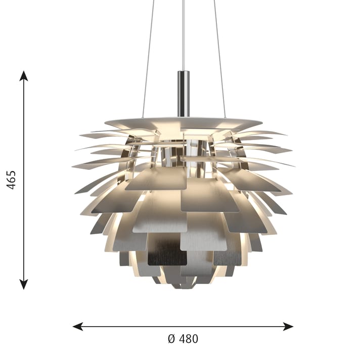 PH Artichoke hanglamp Ø48 cm, Roestvrij staal Louis Poulsen