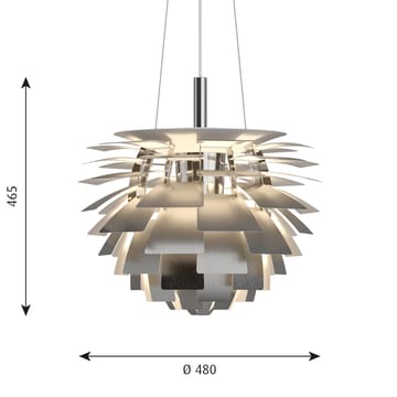 PH Artichoke hanglamp Ø48 cm - Roestvrij staal - Louis Poulsen