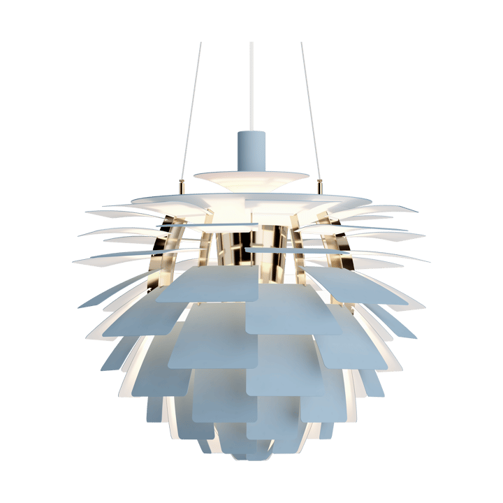 PH Artichoke hanglamp Ø60 cm, Dusty blue-brass metallised Louis Poulsen