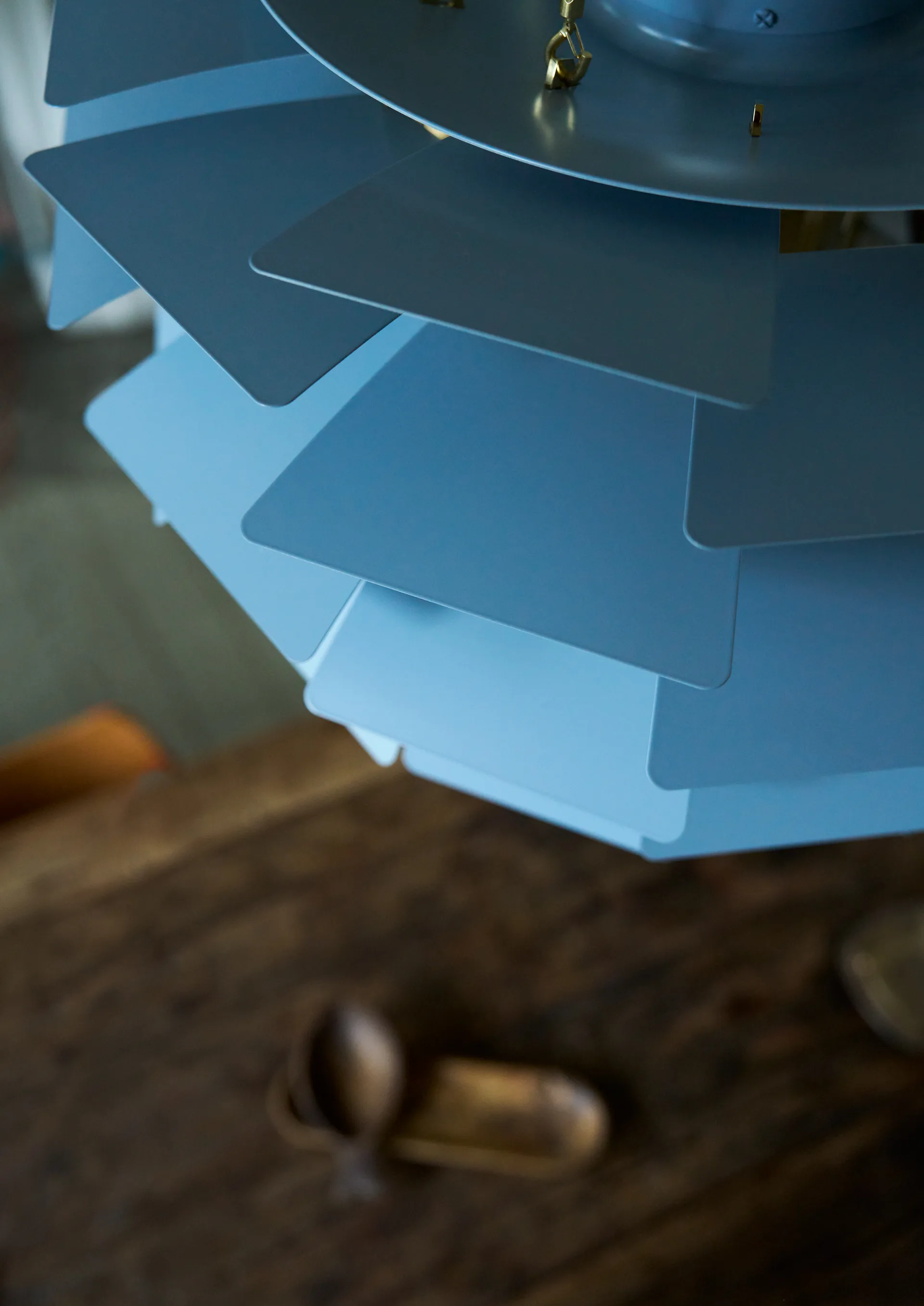 PH Artichoke hanglamp Ø60 cm, Dusty blue-brass metallised Louis Poulsen