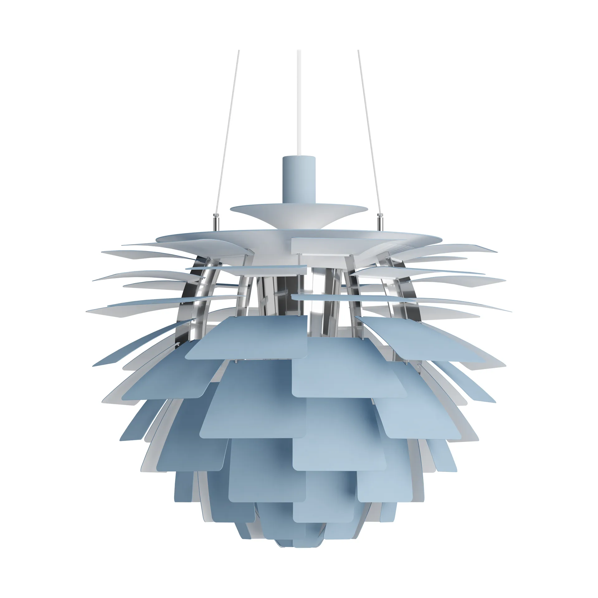 PH Artichoke hanglamp Ø60 cm, Dusty blue-high lustre chrome plated Louis Poulsen