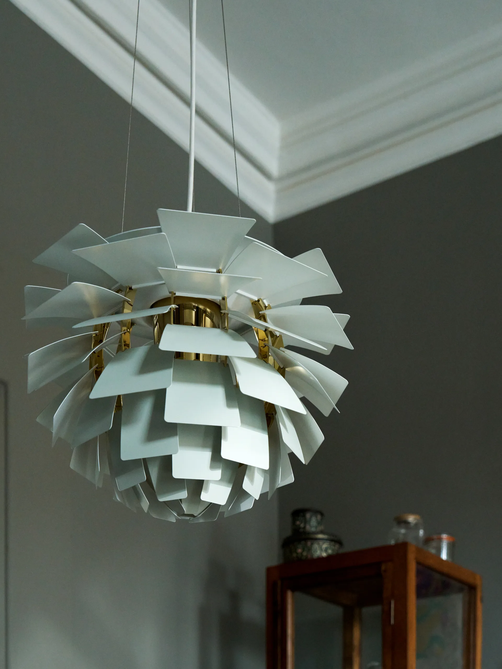 PH Artichoke hanglamp Ø60 cm, Dusty green-brass metallised Louis Poulsen