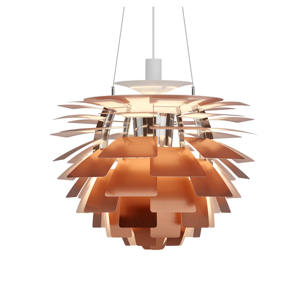 Louis Poulsen PH Artichoke hanglamp o60 cm Koper | Scandinavisch Interieur | Hanglampen | Rood