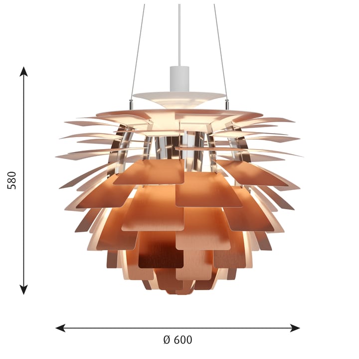 PH Artichoke hanglamp Ø60 cm, Koper Louis Poulsen