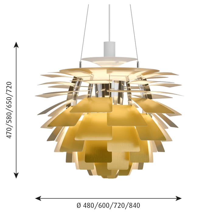 PH Artichoke hanglamp Ø60 cm, Messing Louis Poulsen