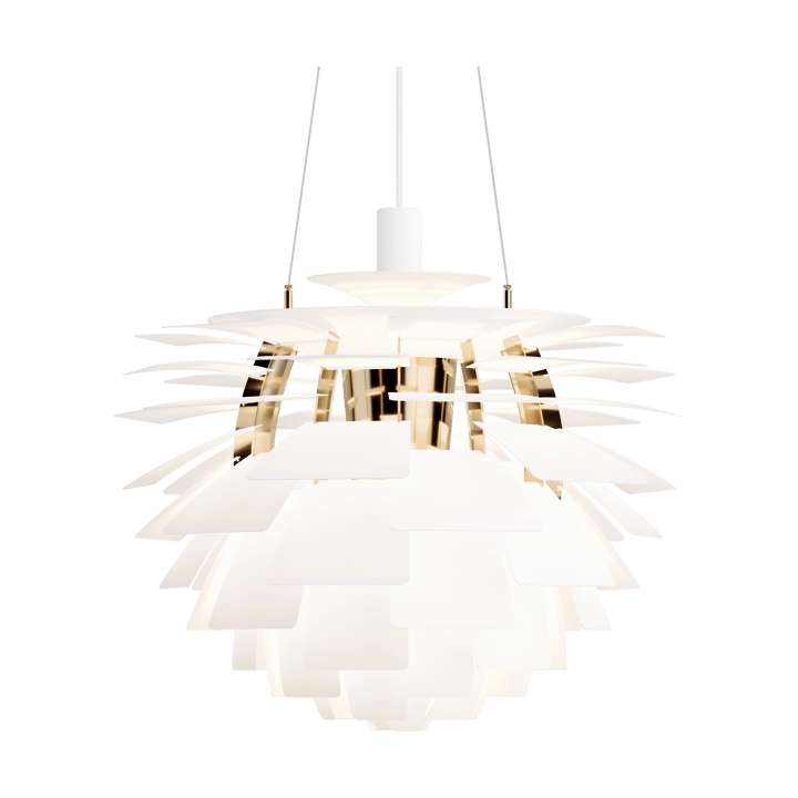 PH Artichoke hanglamp Ø60 cm, Soft white-brass metallised Louis Poulsen