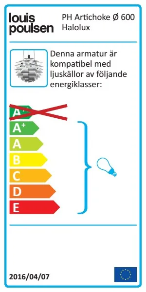 PH Artichoke hanglamp Ø60 cm, Wit Louis Poulsen