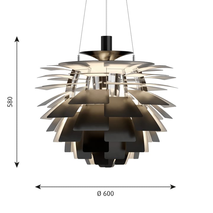 PH Artichoke hanglamp Ø60 cm, Zwart Louis Poulsen