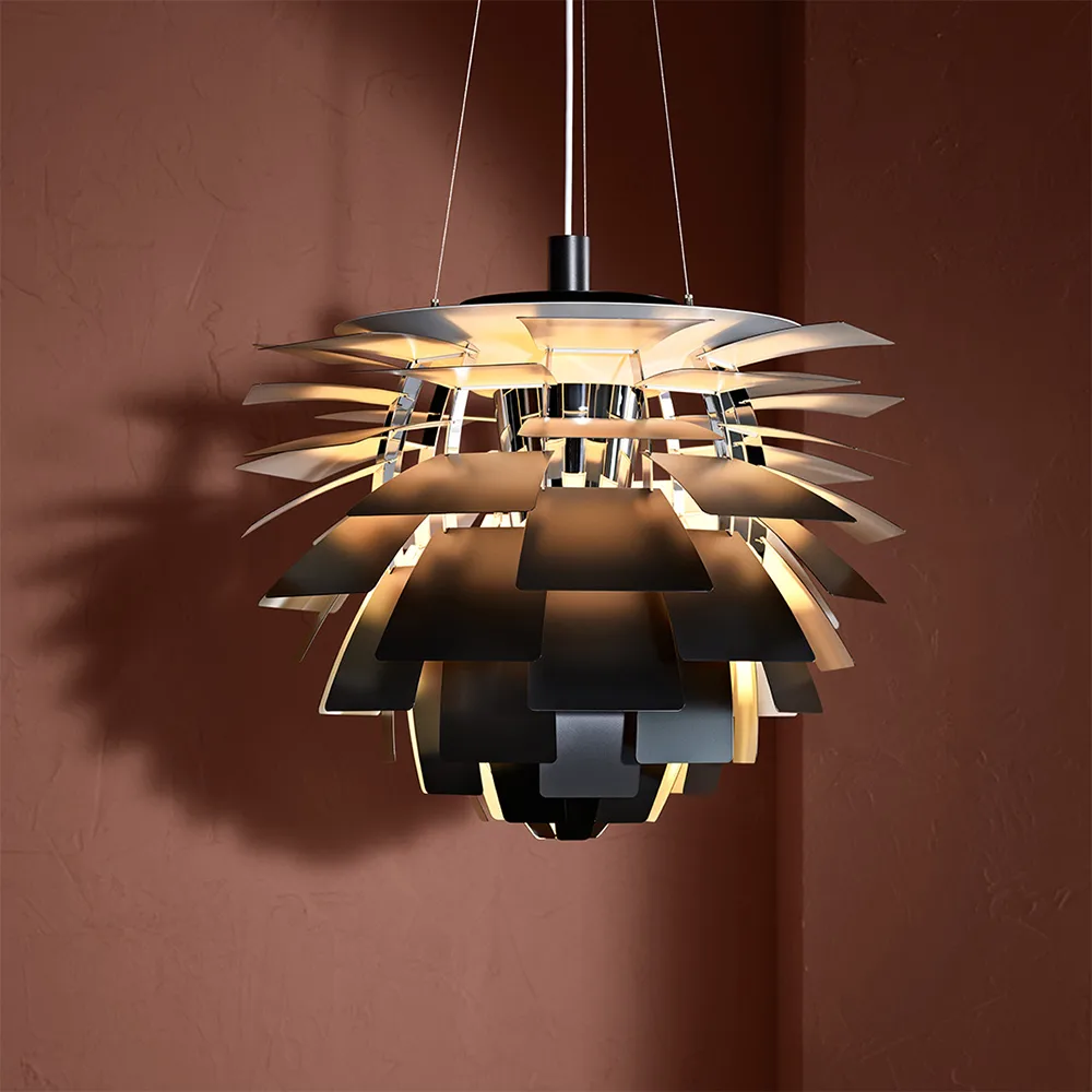 PH Artichoke hanglamp LED, Geborsteld staal, Ø48 cm Louis Poulsen