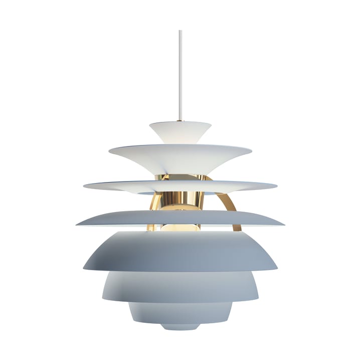 PH Snowball hanglamp, Dusty blue-brass Louis Poulsen