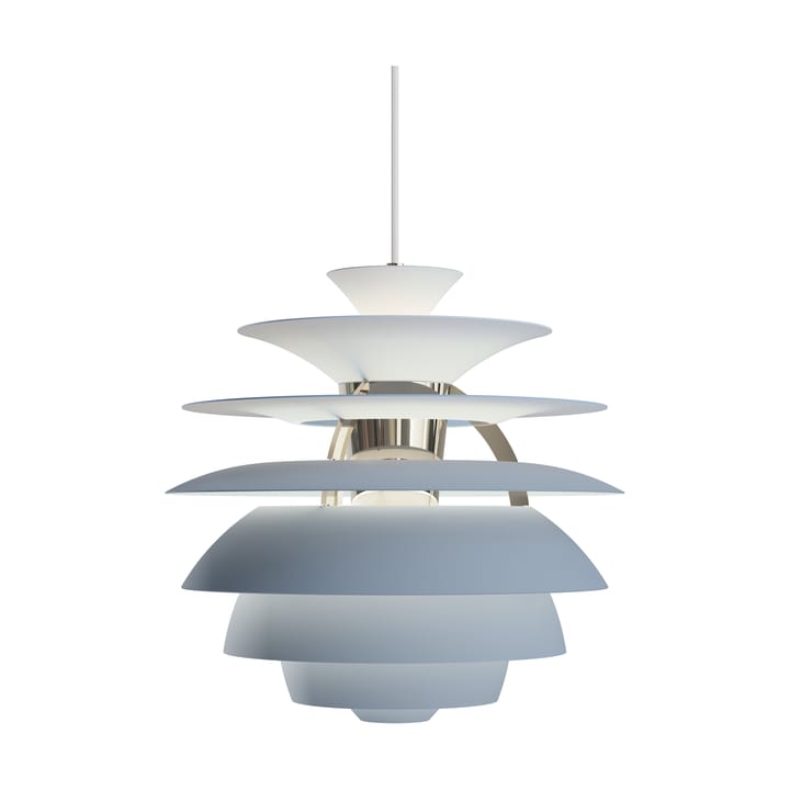 PH Snowball hanglamp, Dusty blue-chrome Louis Poulsen