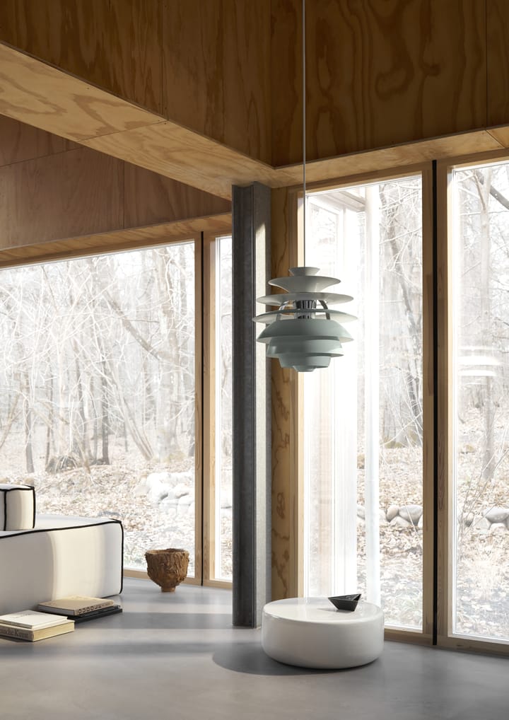 PH Snowball hanglamp, Dusty blue-chrome Louis Poulsen
