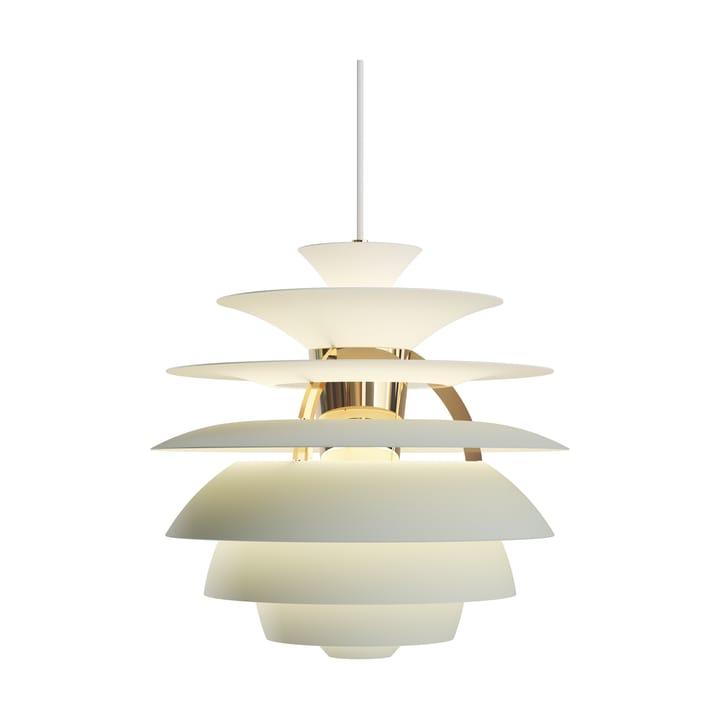 PH Snowball hanglamp, Dusty green-brass Louis Poulsen