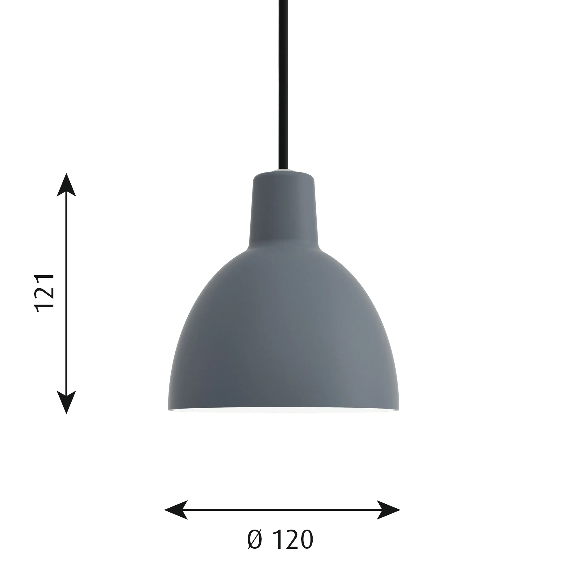 Toldbod 120 hanglamp, Blauwgrijs Louis Poulsen
