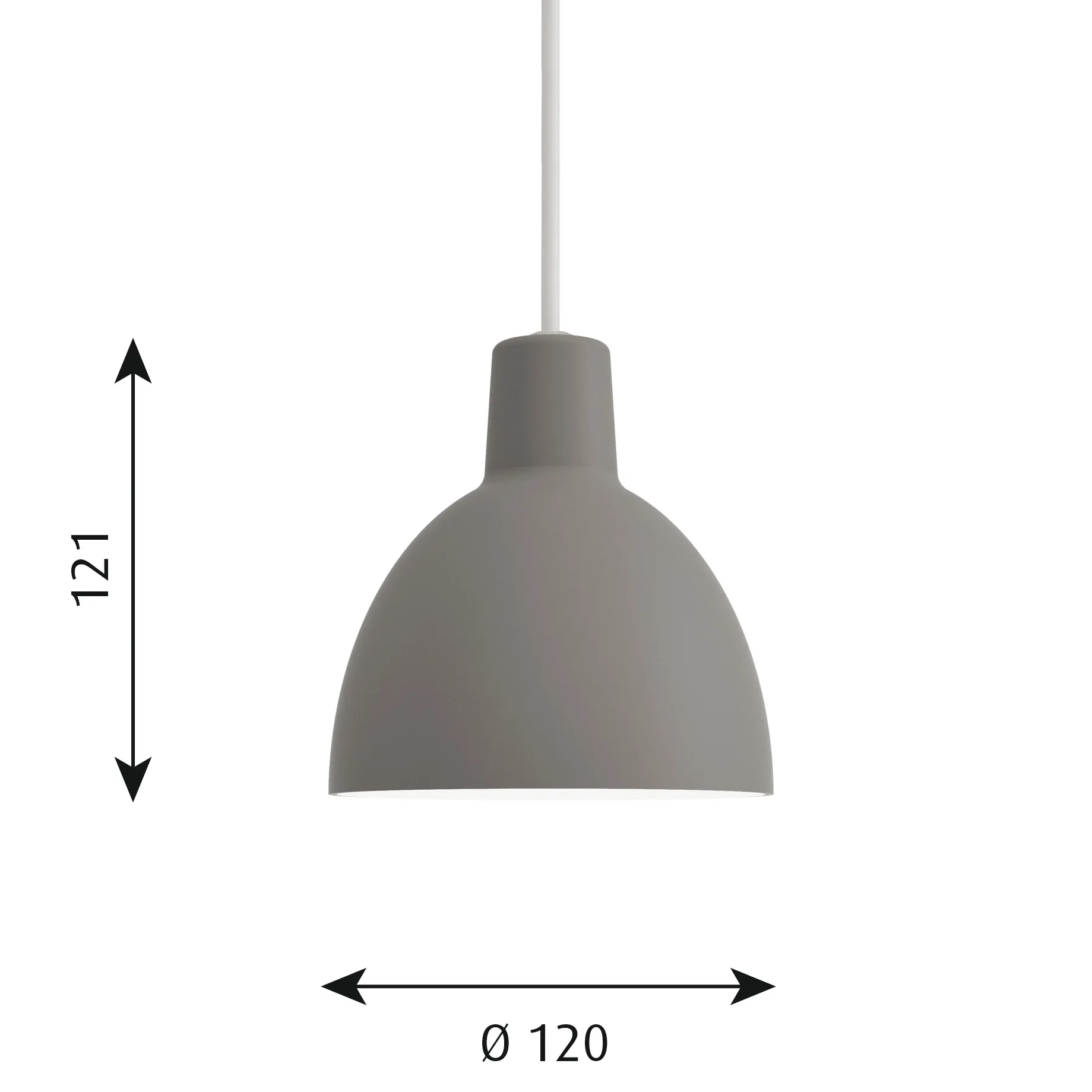 Toldbod 120 hanglamp, Lichtgrijs Louis Poulsen