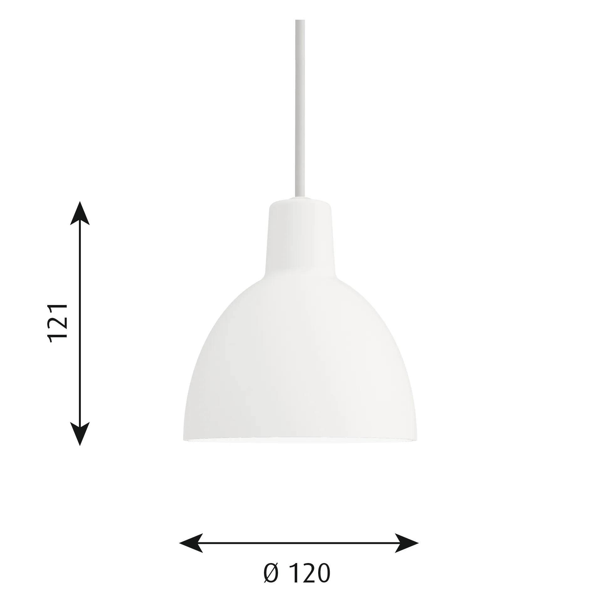 Toldbod 120 hanglamp, Wit Louis Poulsen