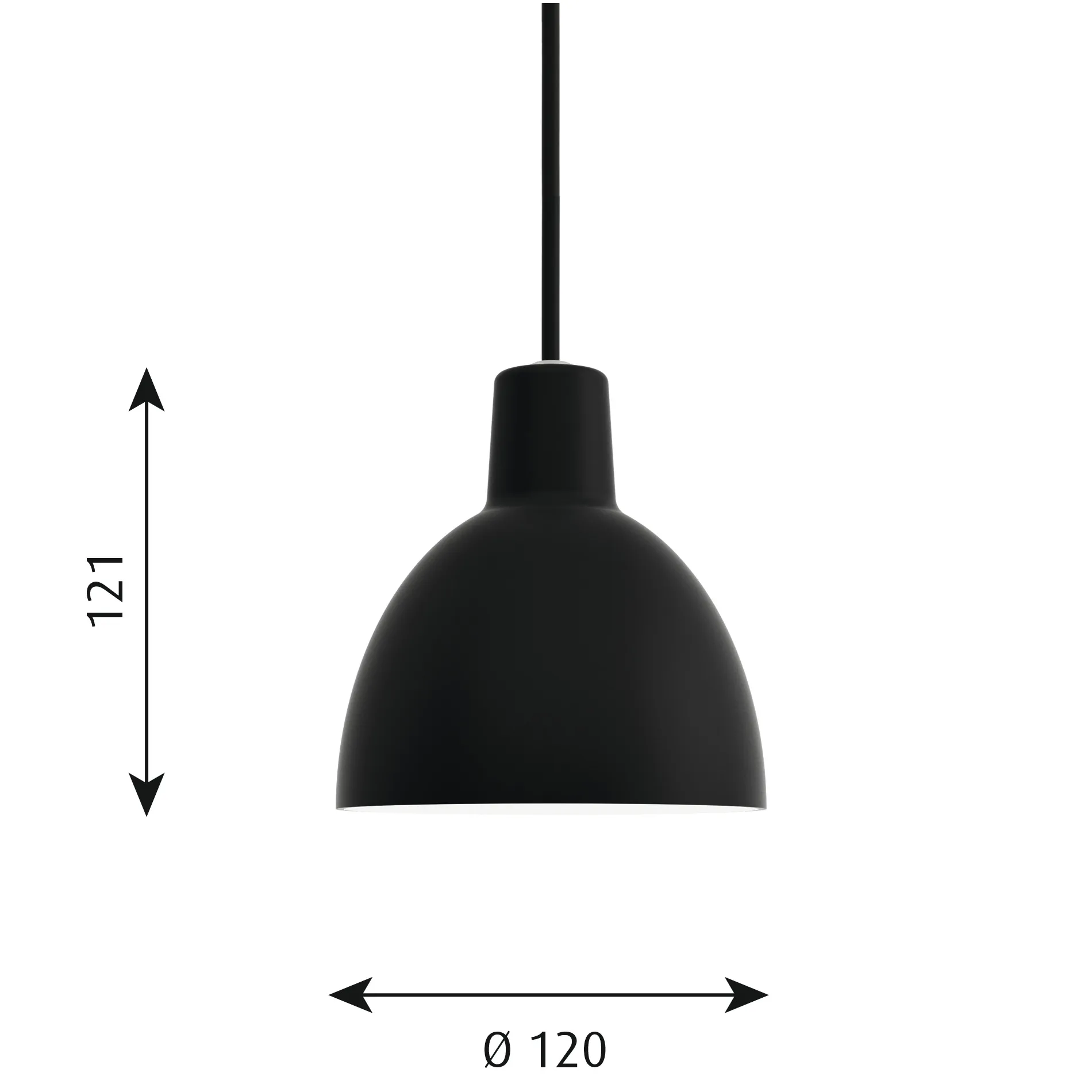 Toldbod 120 hanglamp, Zwart Louis Poulsen
