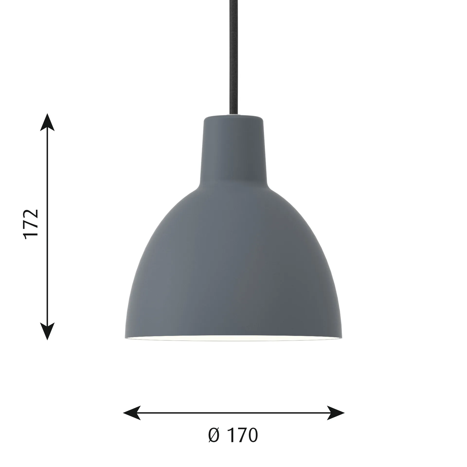 Toldbod 170 hanglamp, Blauw-grijs Louis Poulsen