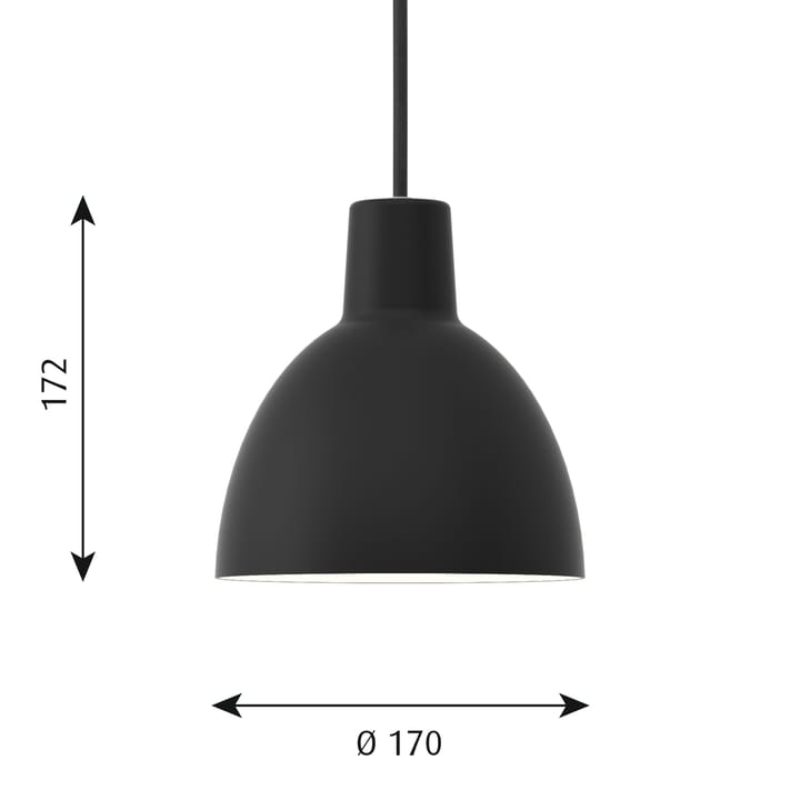 Toldbod 170 hanglamp, Zwart Louis Poulsen
