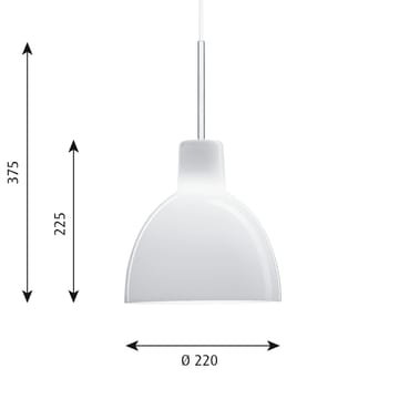 Toldbod 220 hanglamp - Wit opaalglas - Louis Poulsen