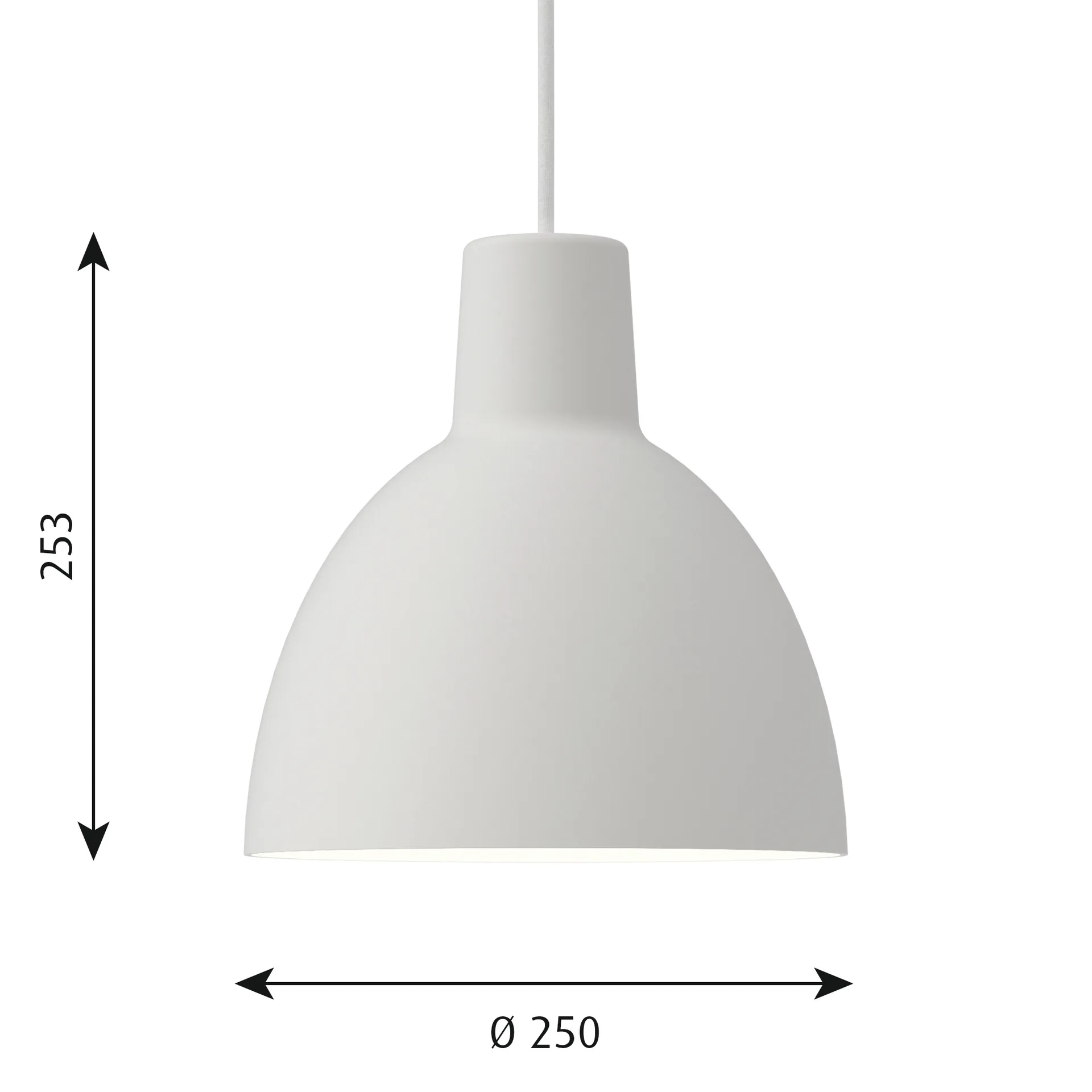 Toldbod 250 hanglamp, Wit Louis Poulsen