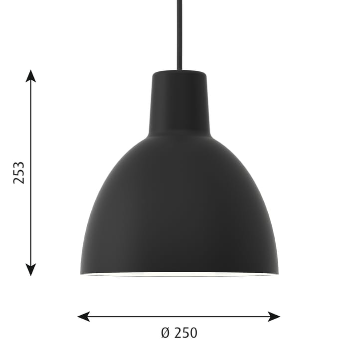 Toldbod 250 hanglamp, Zwart Louis Poulsen