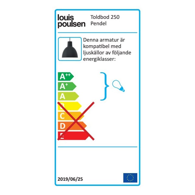 Toldbod 250 hanglamp, Zwart Louis Poulsen