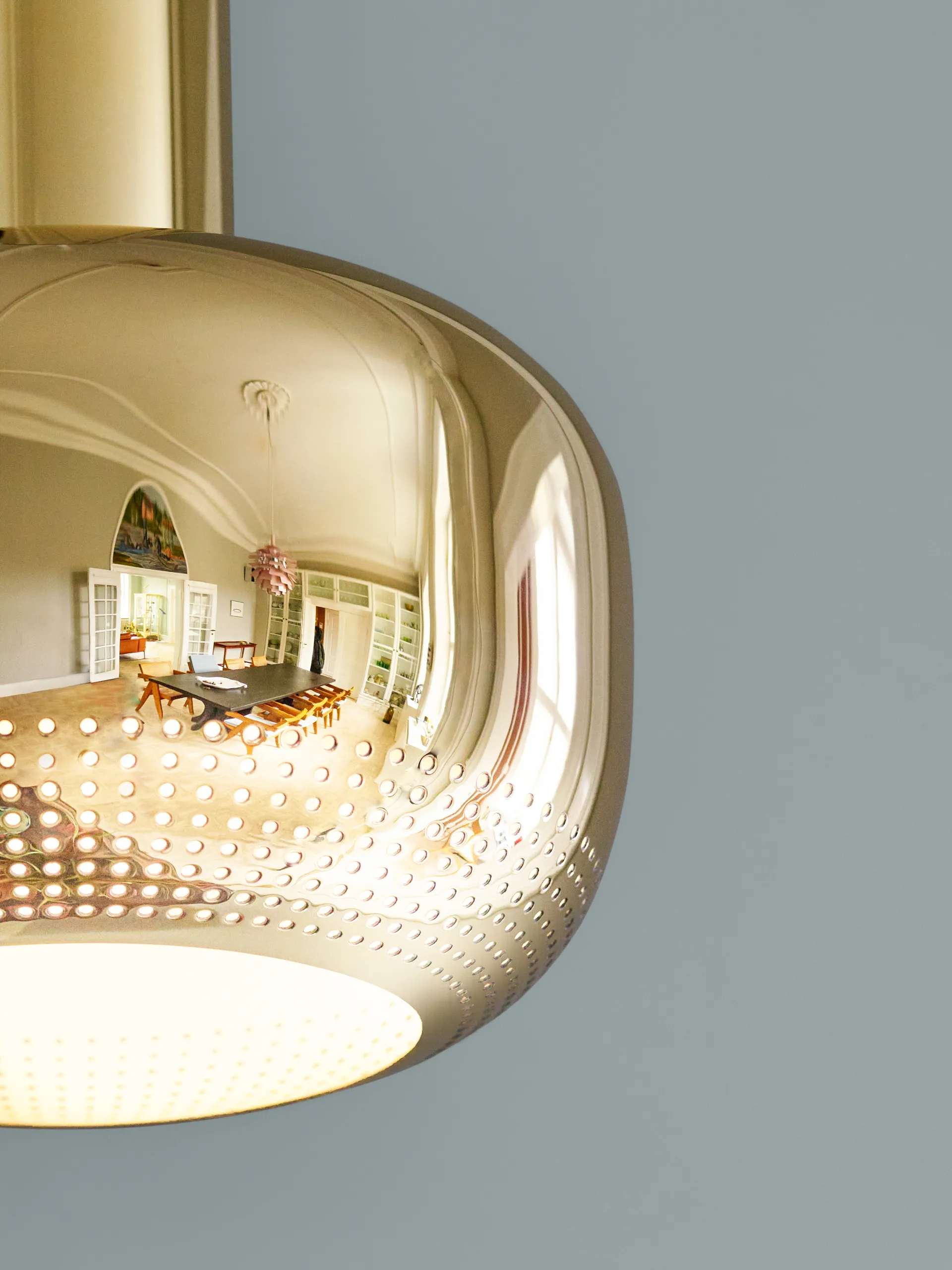 VL 56 hanglamp, Gepolijst messing Louis Poulsen