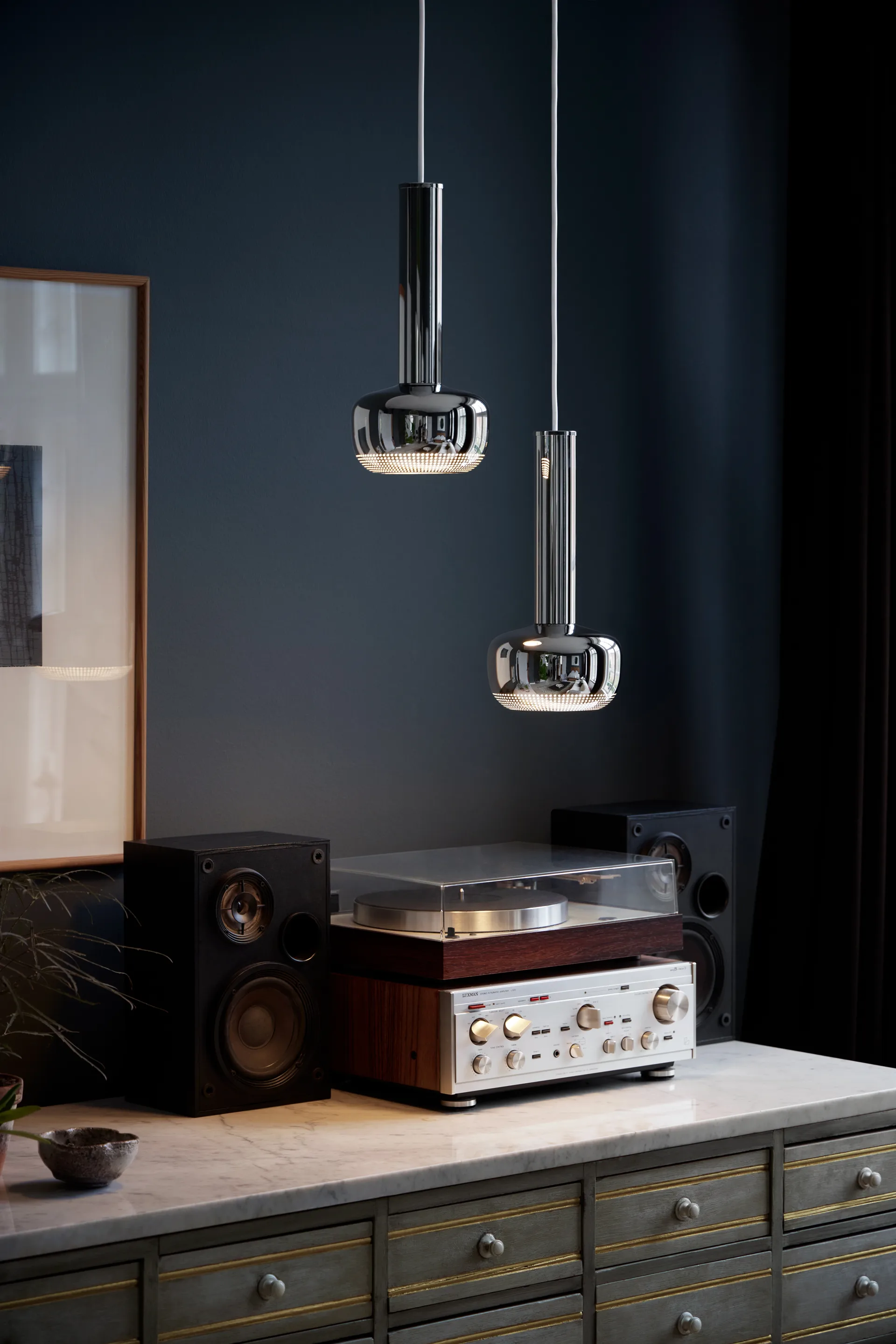 VL 56 hanglamp, Verchroomd hoogglans Louis Poulsen