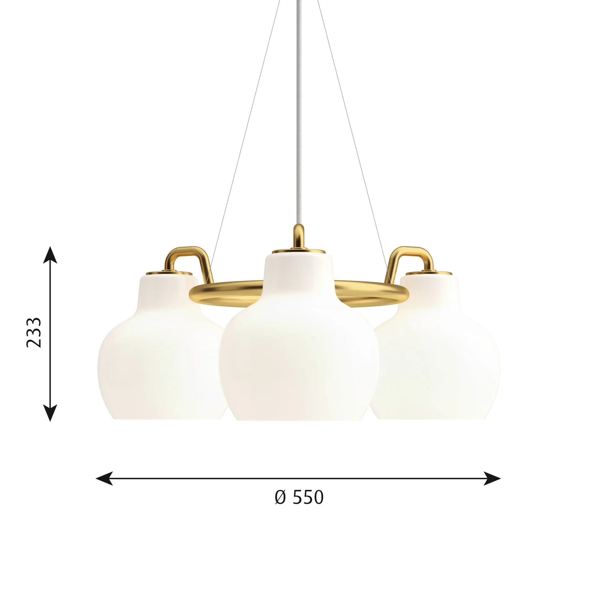 VL Ring Crown 3-5-7 hanglamp, 3 Louis Poulsen