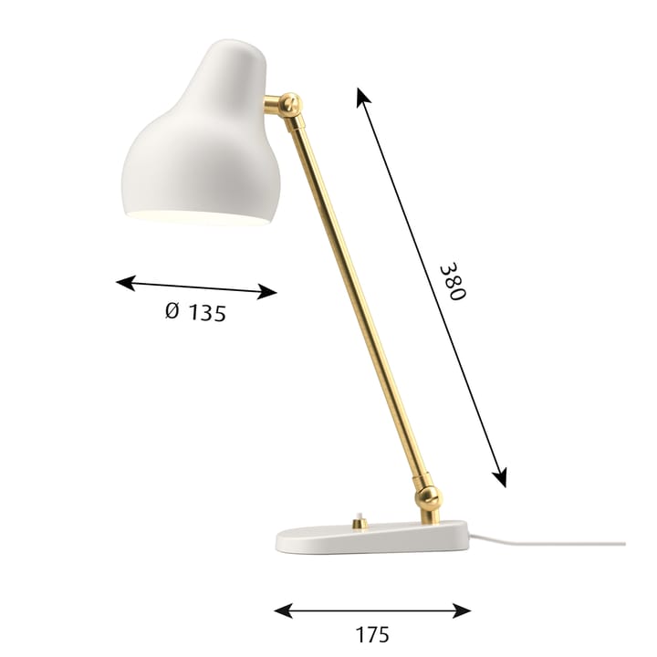 VL38 tafellamp, Wit Louis Poulsen