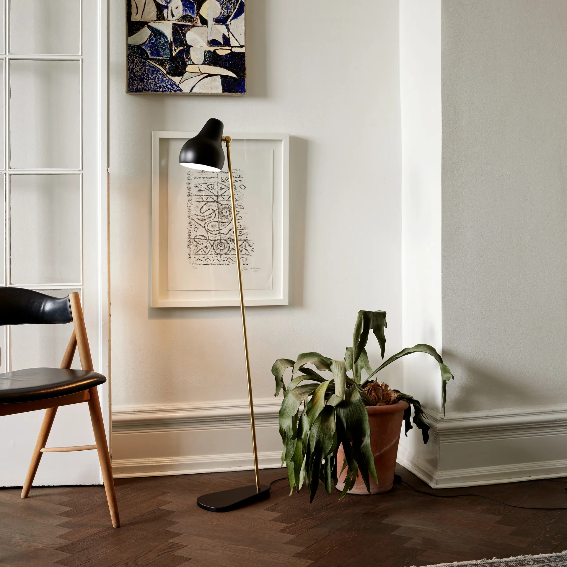 VL38 vloerlamp, Zwart Louis Poulsen