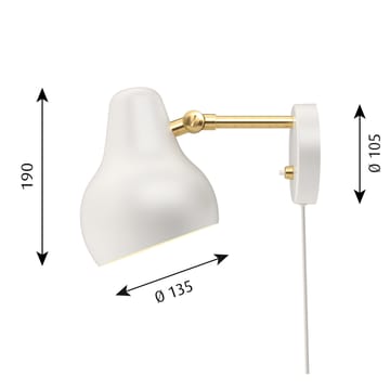 VL38 wandlamp - Wit - Louis Poulsen